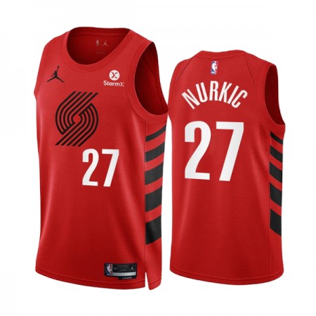 Män Portland Trail Blazers Tröja Jusuf Nurkic 27 2022-23 Statement Edition Röd Swingman